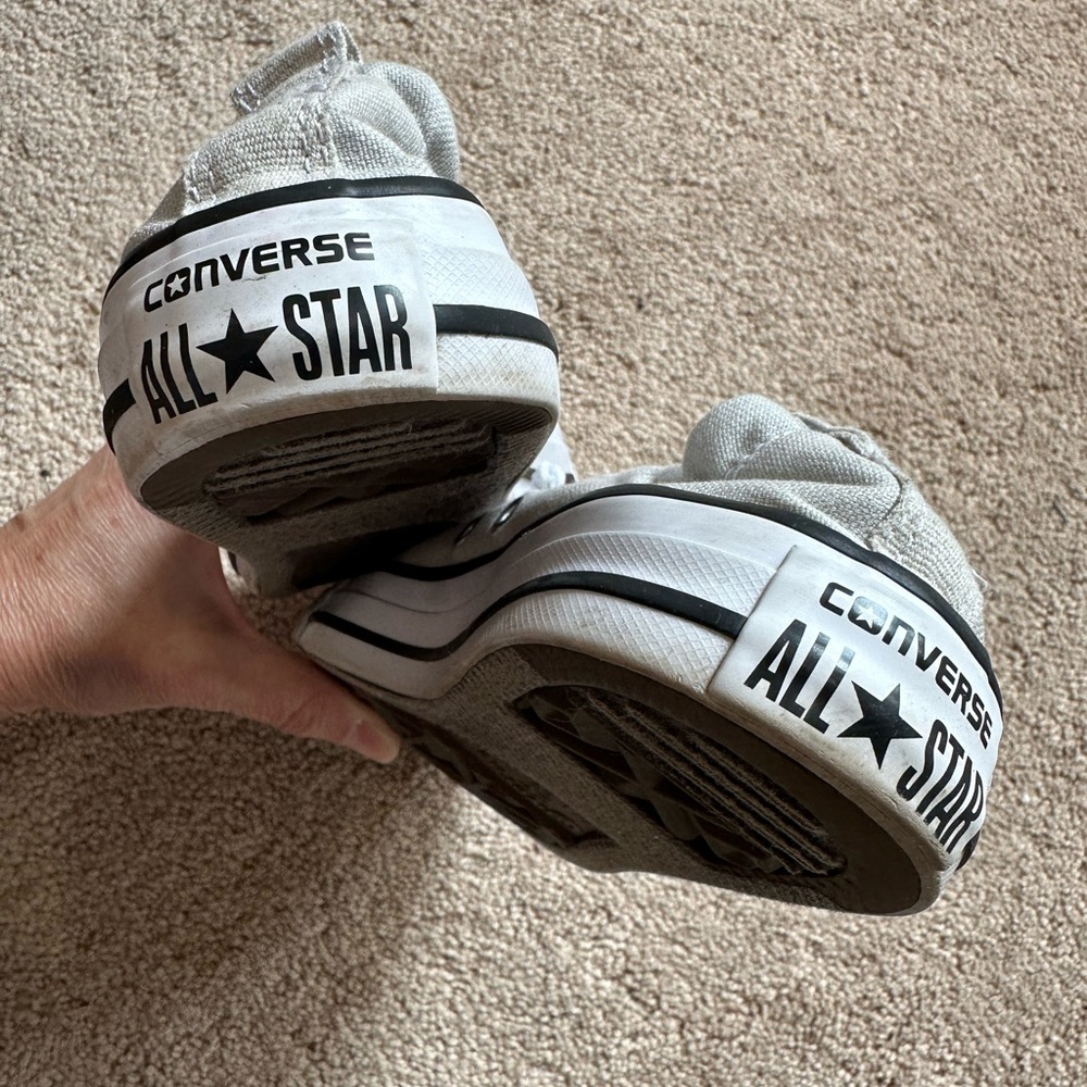 Converse All-Star Off-White Canvas Shoes in Excellent Condition Fun & Comfy! - Picture 4 of 11